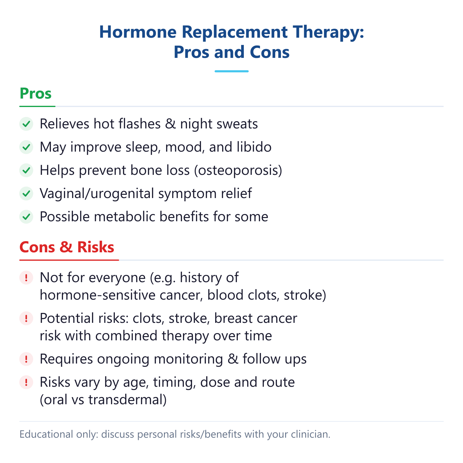 Deciding on HRT? Explore the Pros and Cons of HRT - Med Matrix blog