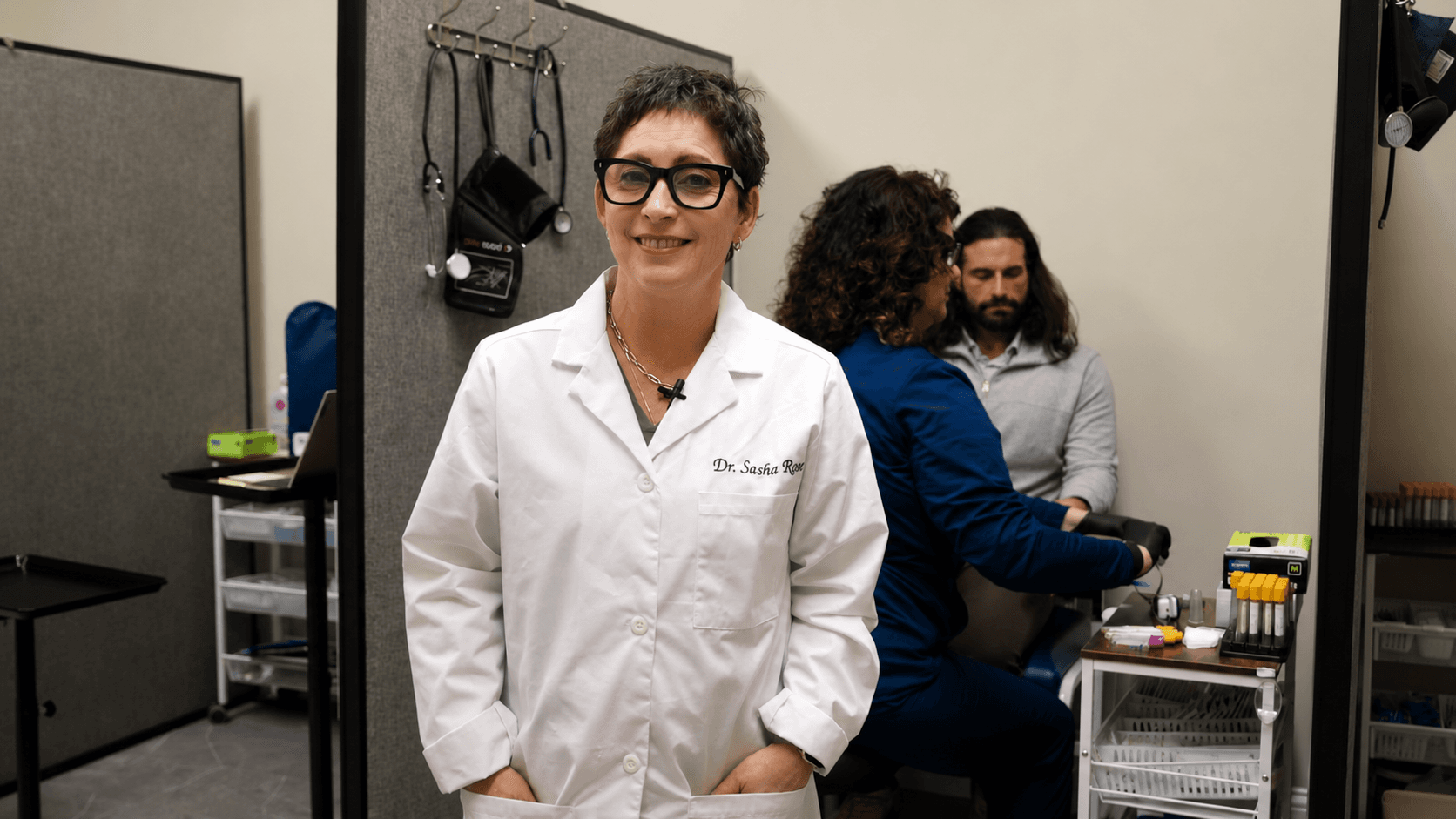 Dr. Sasha Rose seeing patients at the Med Matrix clinic